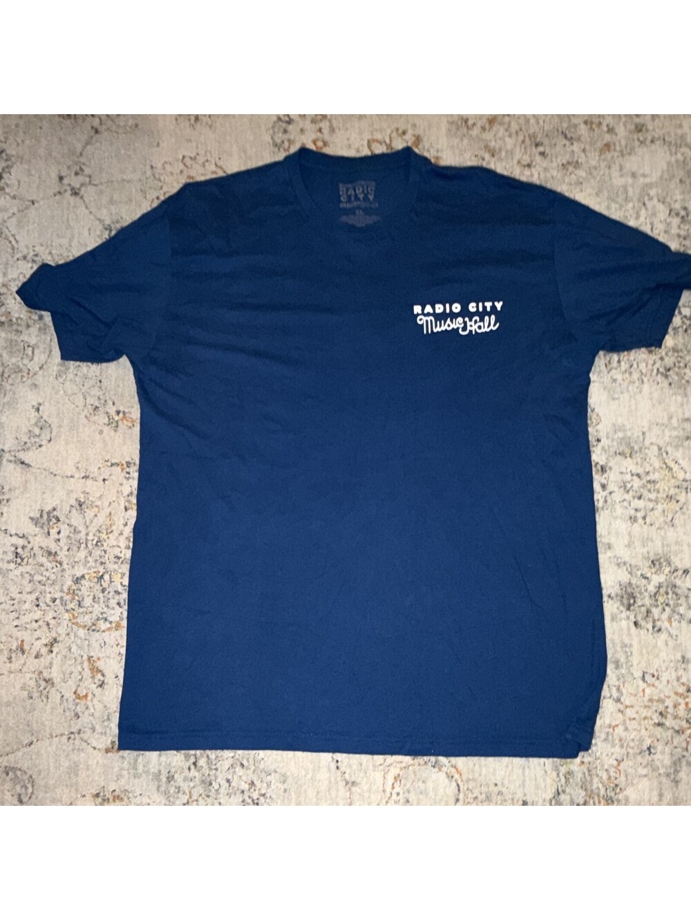 Radio City Music Hall Double-Sided Graphic Logo Tee Blue Men's XL A191